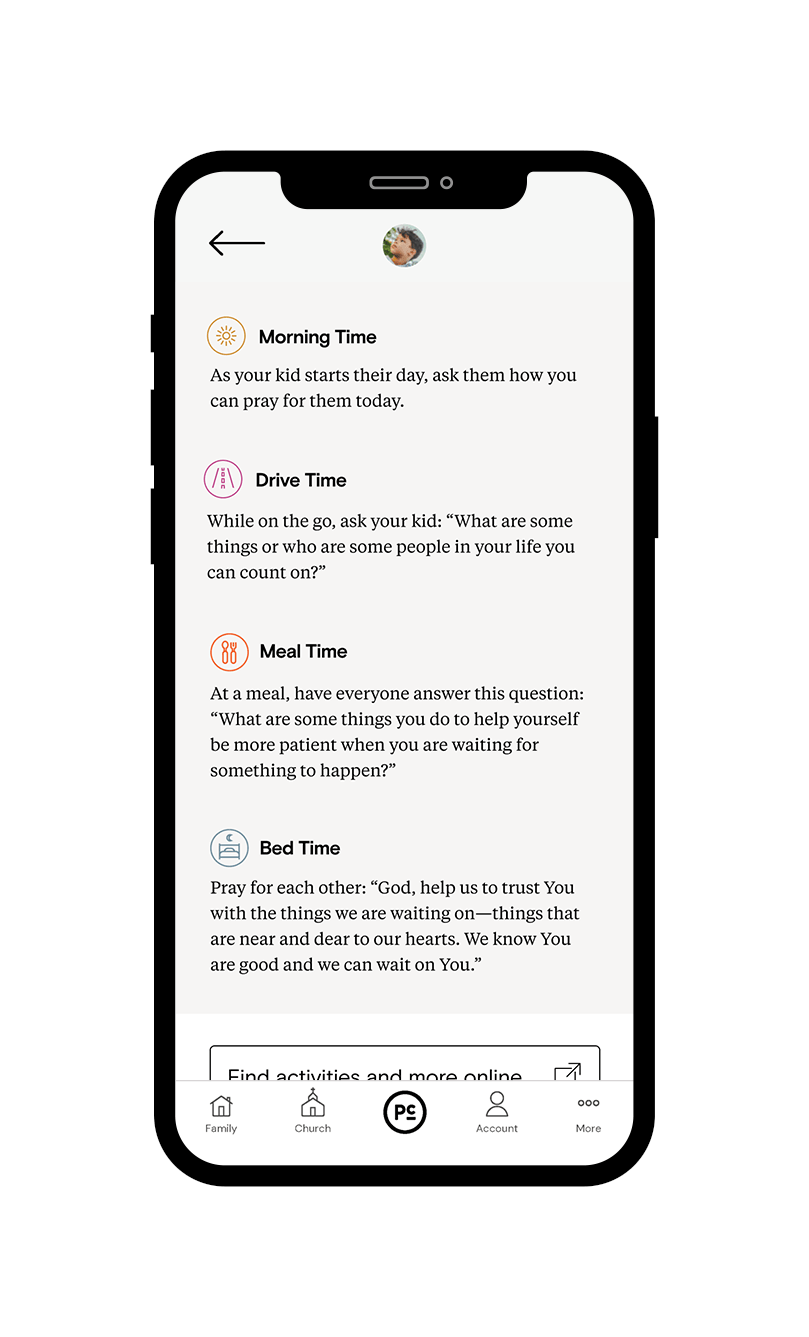 Parent Cue App - Times